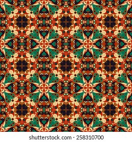 Vector seamless pattern. Colorful ethnic ornament. Arabesque style