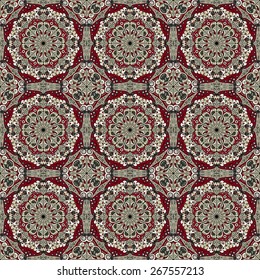 Vector seamless pattern. Colorful ethnic ornament. Arabesque style