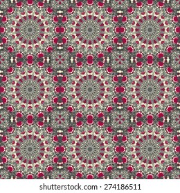 Vector seamless pattern. Colorful ethnic ornament. Arabesque style
