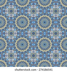 Vector seamless pattern. Colorful ethnic ornament. Arabesque style