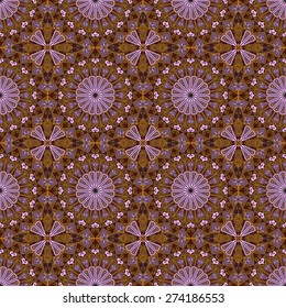 Vector seamless pattern. Colorful ethnic ornament. Arabesque style