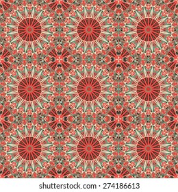 Vector seamless pattern. Colorful ethnic ornament. Arabesque style