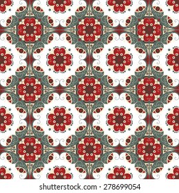 Vector seamless pattern. Colorful ethnic ornament. Arabesque style