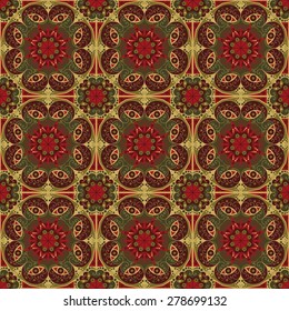 Vector seamless pattern. Colorful ethnic ornament. Arabesque style