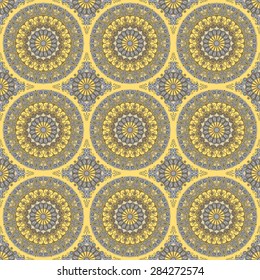 Vector seamless pattern. Colorful ethnic ornament. Arabesque style
