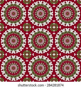 Vector seamless pattern. Colorful ethnic ornament. Arabesque style