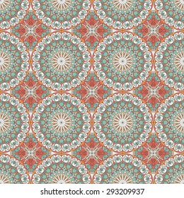 Vector seamless pattern. Colorful ethnic ornament. Arabesque style