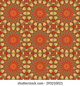 Vector seamless pattern. Colorful ethnic ornament. Arabesque style