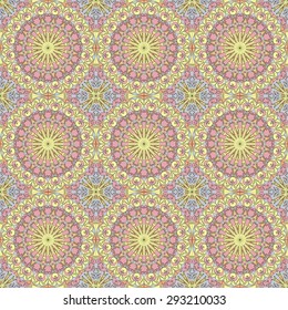 Vector seamless pattern. Colorful ethnic ornament. Arabesque style