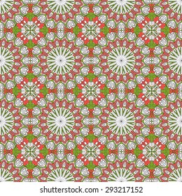 Vector seamless pattern. Colorful ethnic ornament. Arabesque style