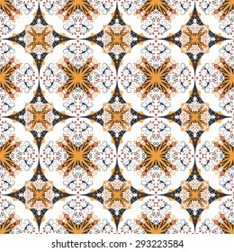 Vector seamless pattern. Colorful ethnic ornament. Arabesque style