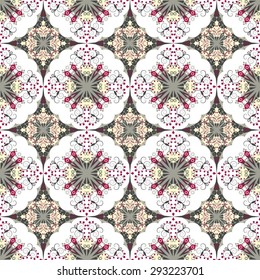 Vector seamless pattern. Colorful ethnic ornament. Arabesque style