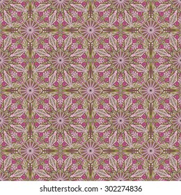 Vector seamless pattern. Colorful ethnic ornament. Arabesque style