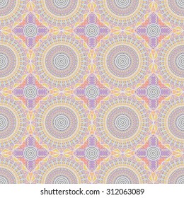 Vector seamless pattern. Colorful ethnic ornament. Arabesque style