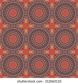 Vector seamless pattern. Colorful ethnic ornament. Arabesque style
