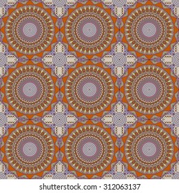 Vector seamless pattern. Colorful ethnic ornament. Arabesque style