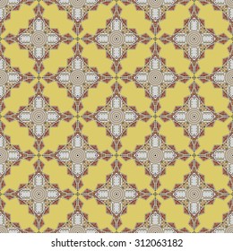 Vector seamless pattern. Colorful ethnic ornament. Arabesque style
