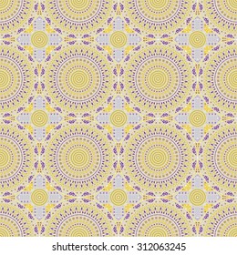 Vector seamless pattern. Colorful ethnic ornament. Arabesque style