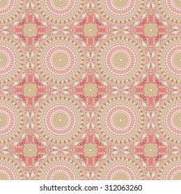 Vector seamless pattern. Colorful ethnic ornament. Arabesque style