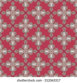 Vector seamless pattern. Colorful ethnic ornament. Arabesque style