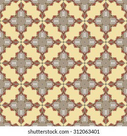 Vector seamless pattern. Colorful ethnic ornament. Arabesque style