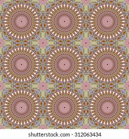 Vector seamless pattern. Colorful ethnic ornament. Arabesque style