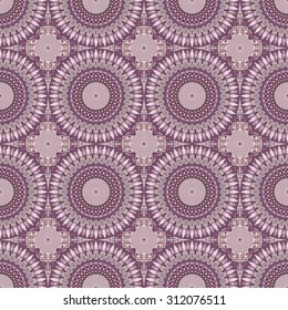 Vector seamless pattern. Colorful ethnic ornament. Arabesque style