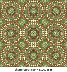 Vector seamless pattern. Colorful ethnic ornament. Arabesque style