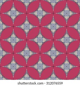 Vector seamless pattern. Colorful ethnic ornament. Arabesque style