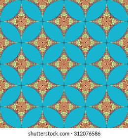 Vector seamless pattern. Colorful ethnic ornament. Arabesque style