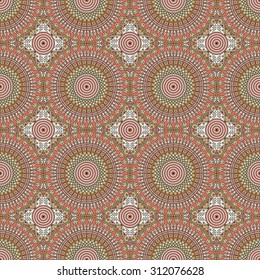 Vector seamless pattern. Colorful ethnic ornament. Arabesque style