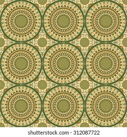 Vector seamless pattern. Colorful ethnic ornament. Arabesque style