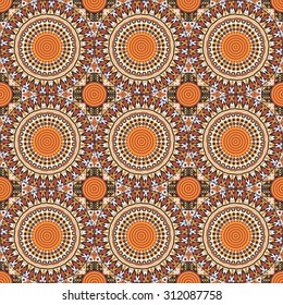 Vector seamless pattern. Colorful ethnic ornament. Arabesque style