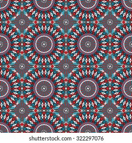 Vector seamless pattern. Colorful ethnic ornament. Arabesque style