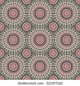 Vector seamless pattern. Colorful ethnic ornament. Arabesque style