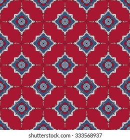 Vector seamless pattern. Colorful ethnic ornament. Arabesque style