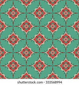 Vector seamless pattern. Colorful ethnic ornament. Arabesque style