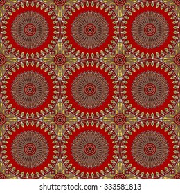 Vector seamless pattern. Colorful ethnic ornament. Arabesque style