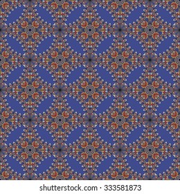 Vector seamless pattern. Colorful ethnic ornament. Arabesque style