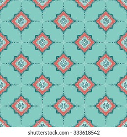 Vector seamless pattern. Colorful ethnic ornament. Arabesque style