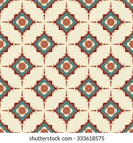 Vector seamless pattern. Colorful ethnic ornament. Arabesque style