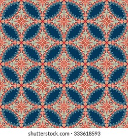 Vector seamless pattern. Colorful ethnic ornament. Arabesque style