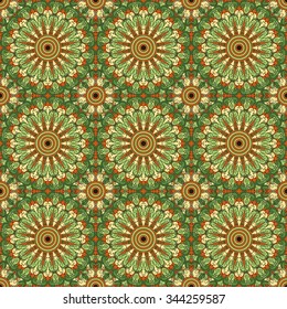 Vector seamless pattern. Colorful ethnic ornament. Arabesque style