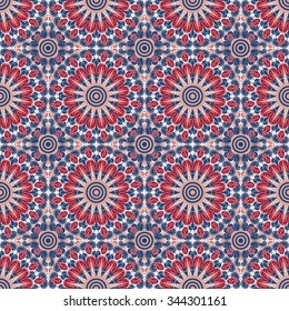 Vector seamless pattern. Colorful ethnic ornament. Arabesque style
