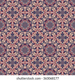Vector seamless pattern. Colorful ethnic ornament. Arabesque style