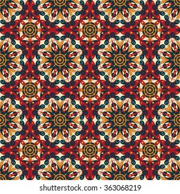 Vector seamless pattern. Colorful ethnic ornament. Arabesque style