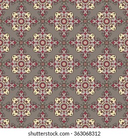 Vector seamless pattern. Colorful ethnic ornament. Arabesque style
