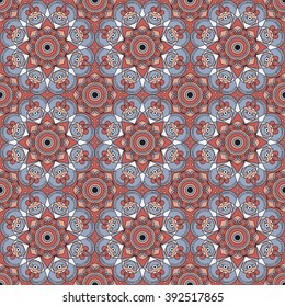 Vector seamless pattern. Colorful ethnic ornament. Arabesque style