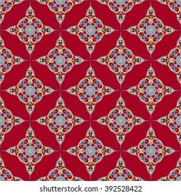 Vector seamless pattern. Colorful ethnic ornament. Arabesque style