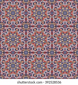 Vector seamless pattern. Colorful ethnic ornament. Arabesque style